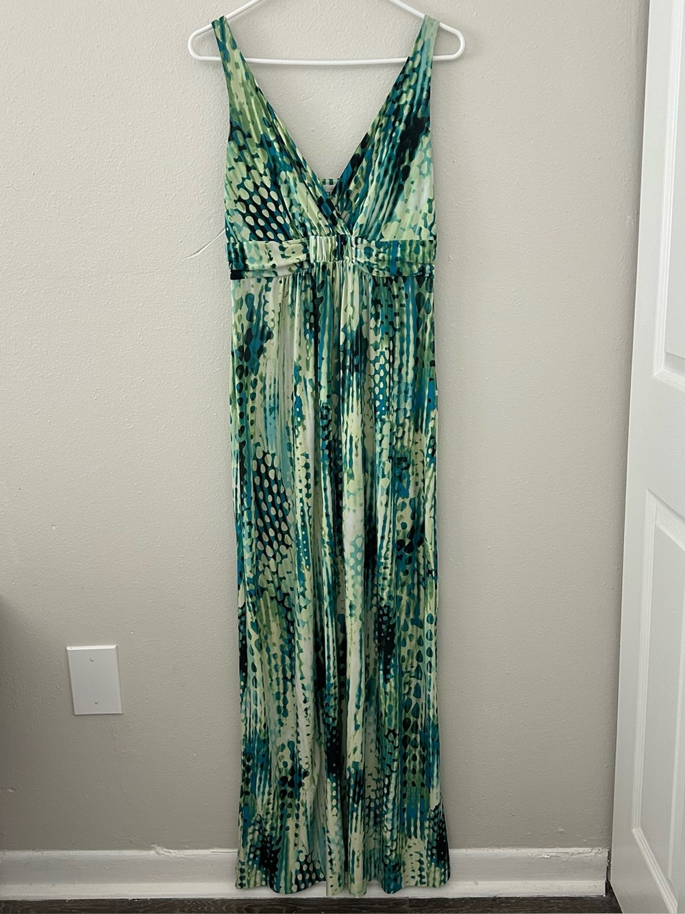 Soma Maxi Dress Women's S Sleeveless Surplice Neck Empire Waist Beach Vacation